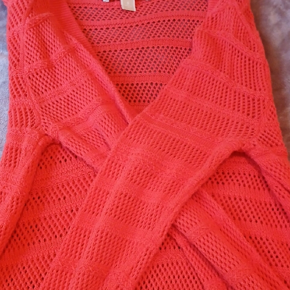 Michael Kors Pink V-Neck Sweater Lightweight Knit - Picture 5 of 5